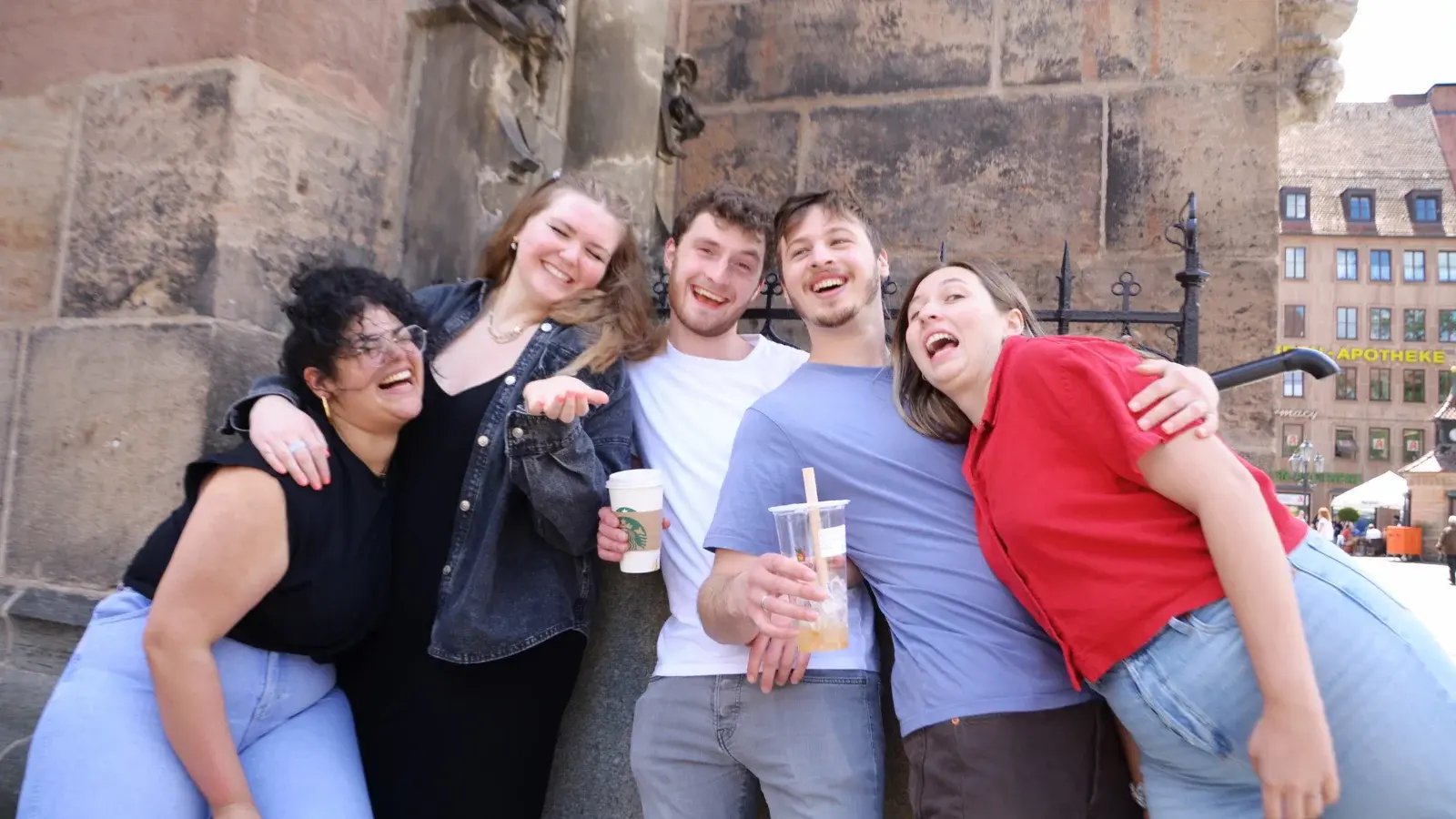Gen Z friends in the city