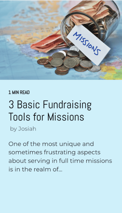 3 Fundraising Tools for Missions
