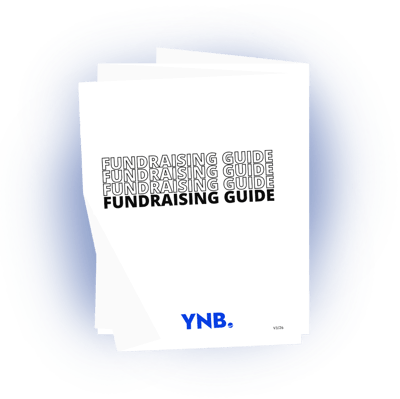 Fundraising Guide - image of packet floating over blue blur