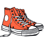 orange shoes