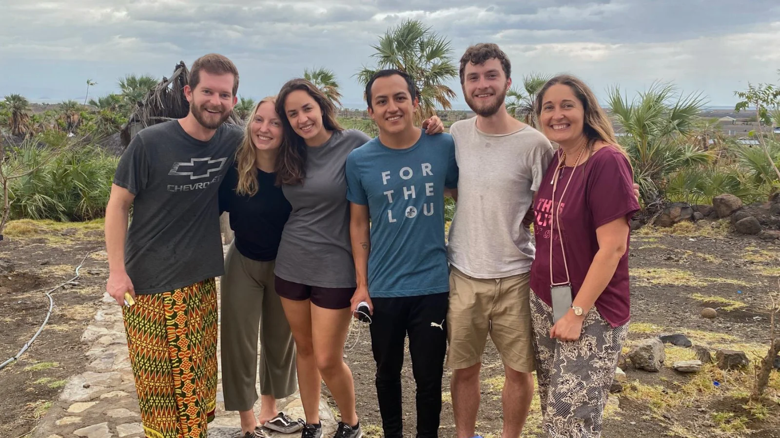 a DTS team of six missionaries take a photo in Kenya