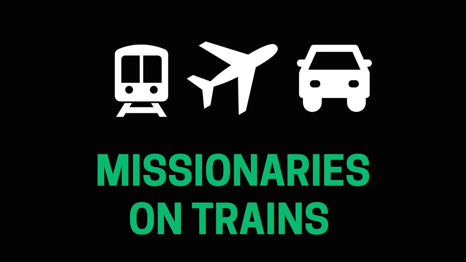 train, plane, car icons with text 