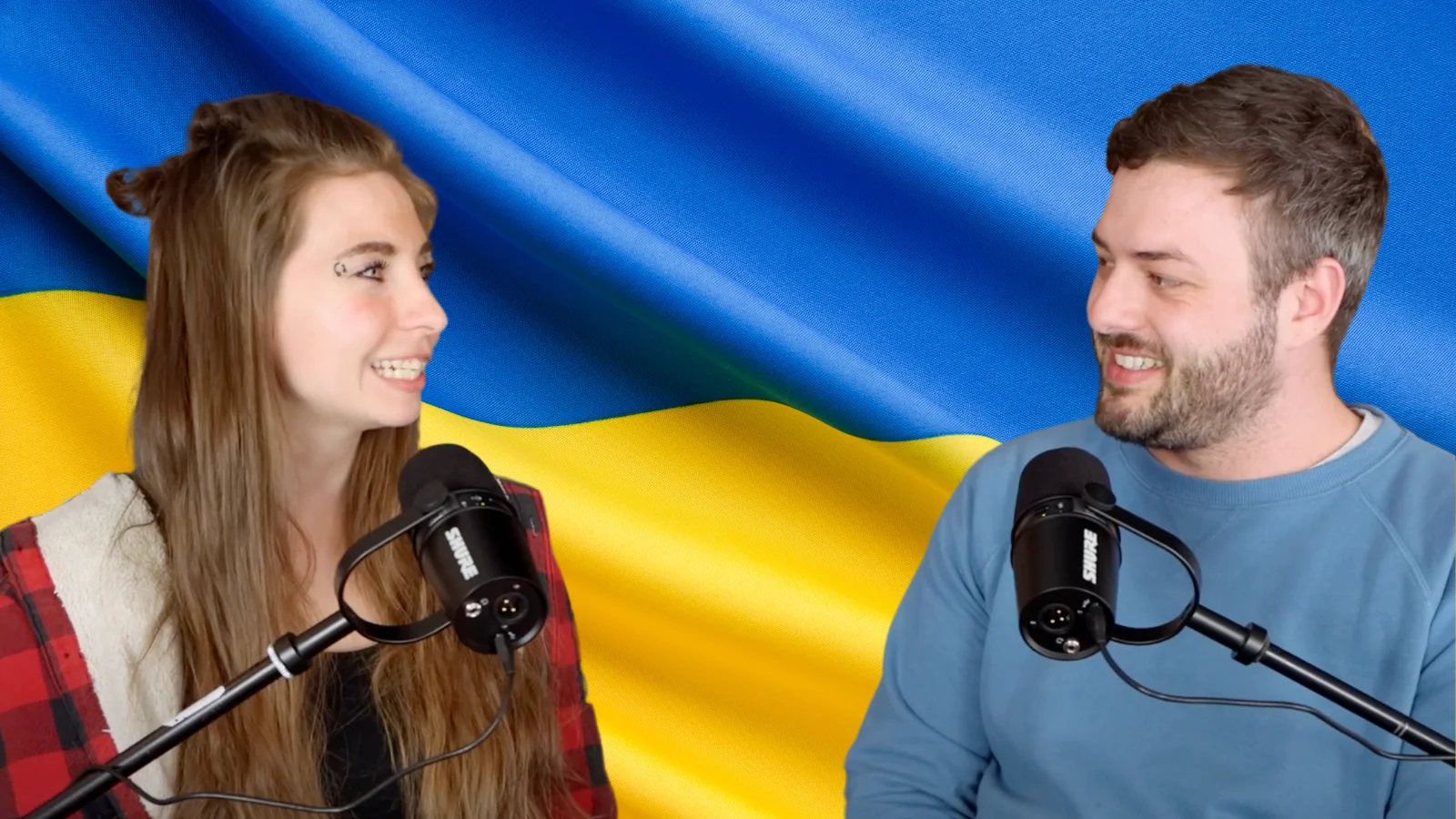 missionary interviews a Ukrainian counselor working with Ukrainians refugees in Germany